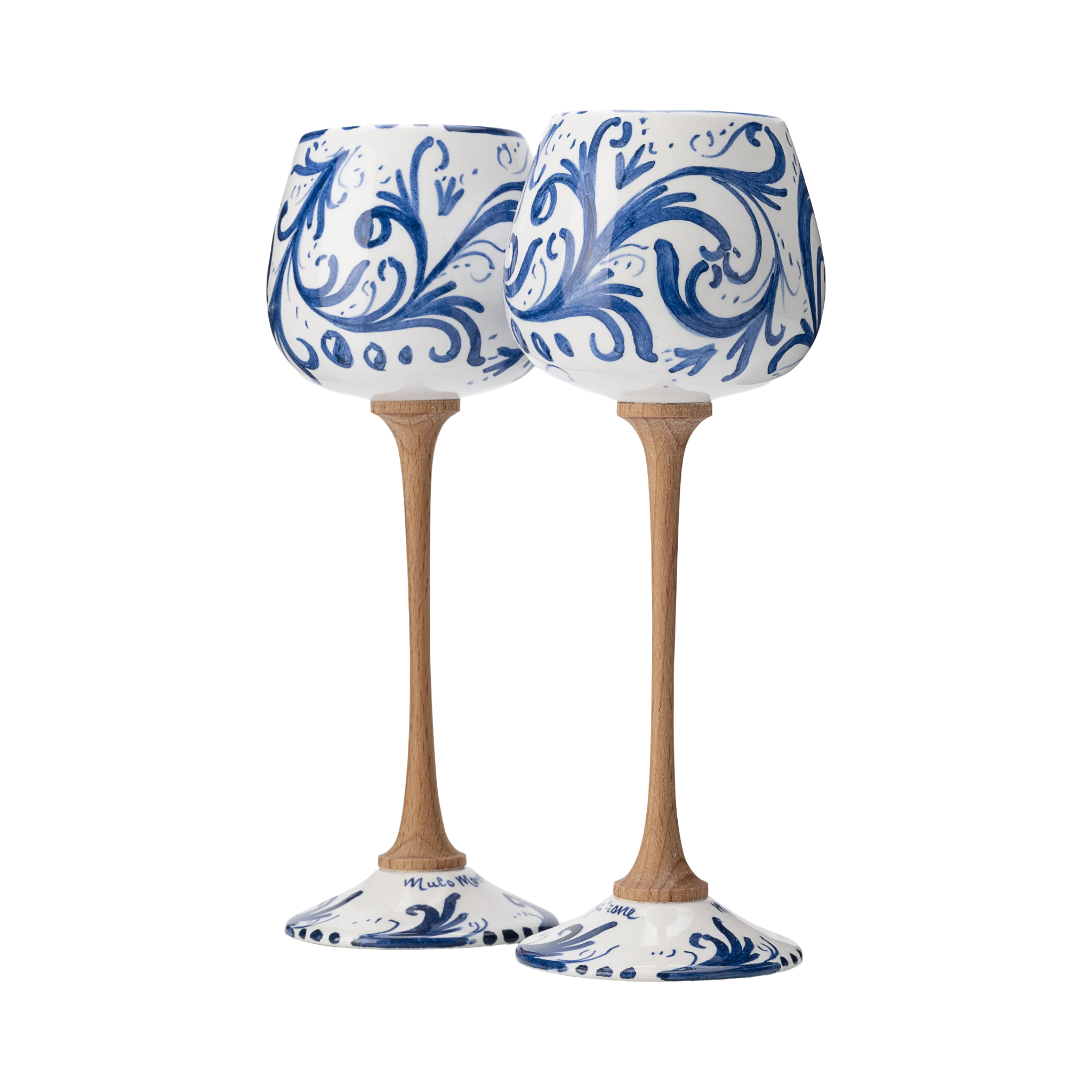 Bicchiere Gran Riserva in ceramica – Volute Blu