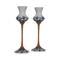 Bicchiere da Grappa in ceramica – Coda di Pavone Bianco