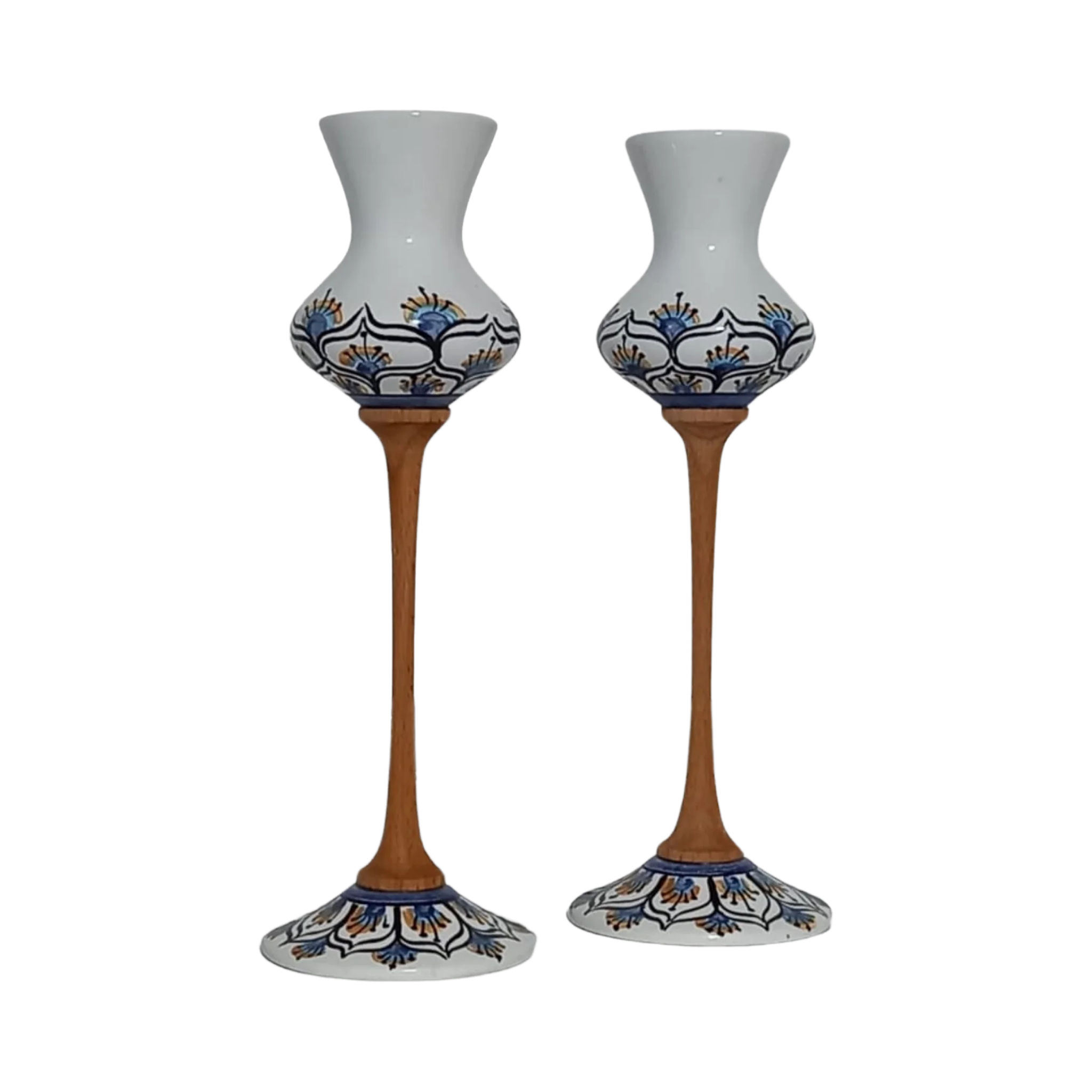 Bicchiere da Grappa in ceramica – Coda di Pavone Bianco