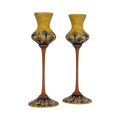 Bicchiere da Grappa in ceramica – Coda di Pavone Giallo