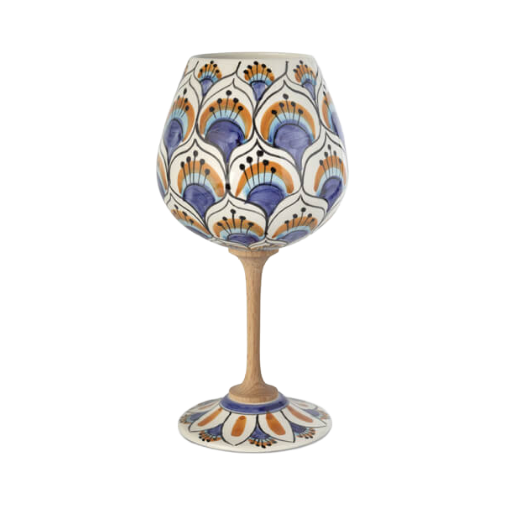 Calice in ceramica – Coda di Pavone Bianco