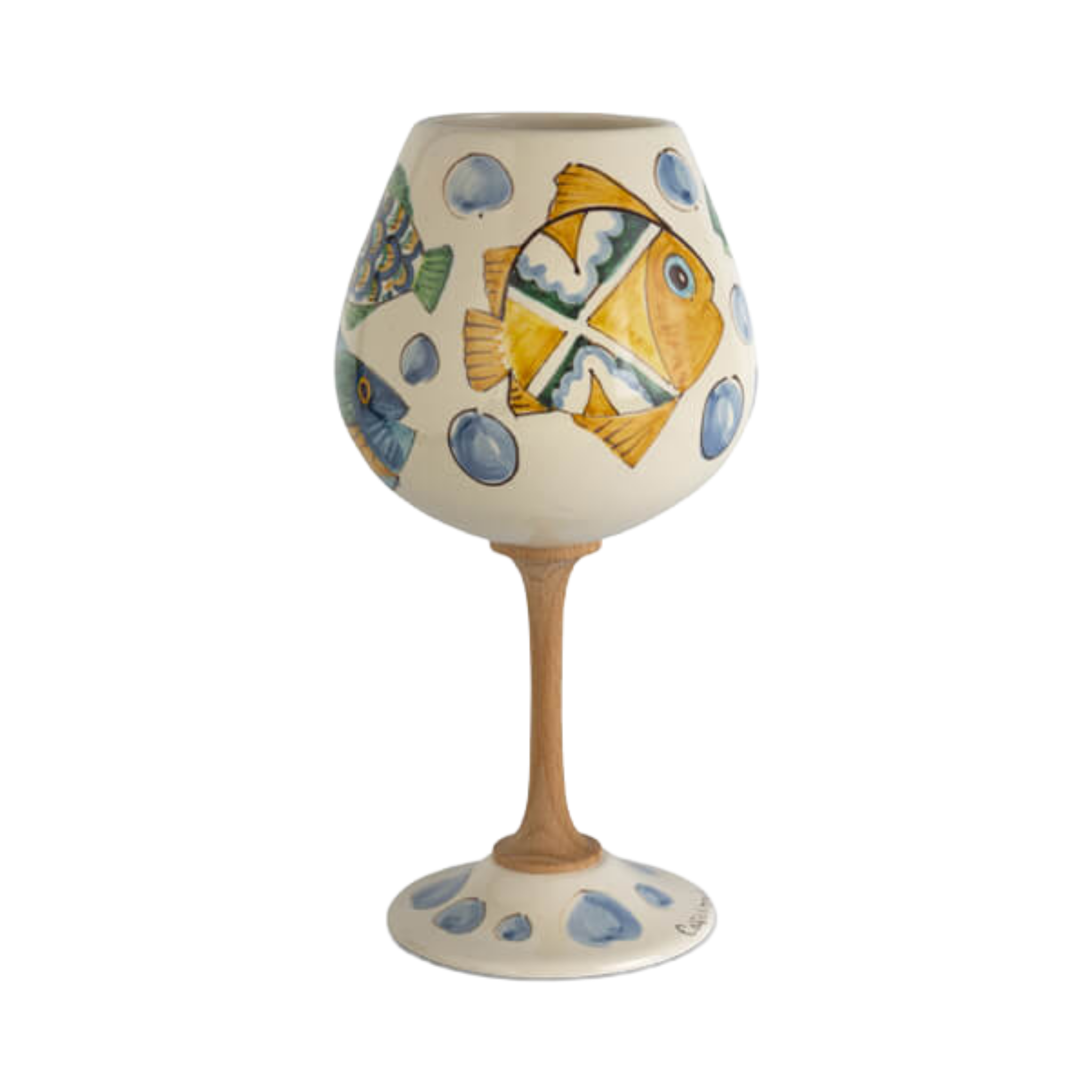 Calice in ceramica – Pesce Bianco