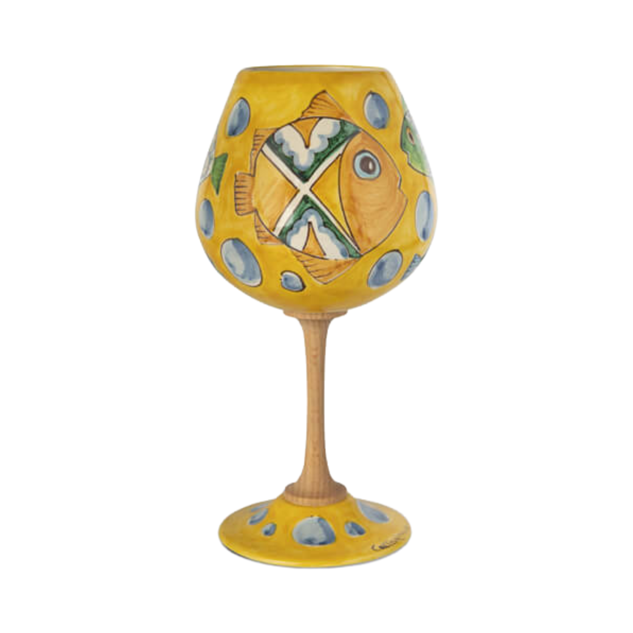 Calice in ceramica – Pesce Giallo