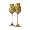 Flute in ceramica – Coda di Pavone Giallo