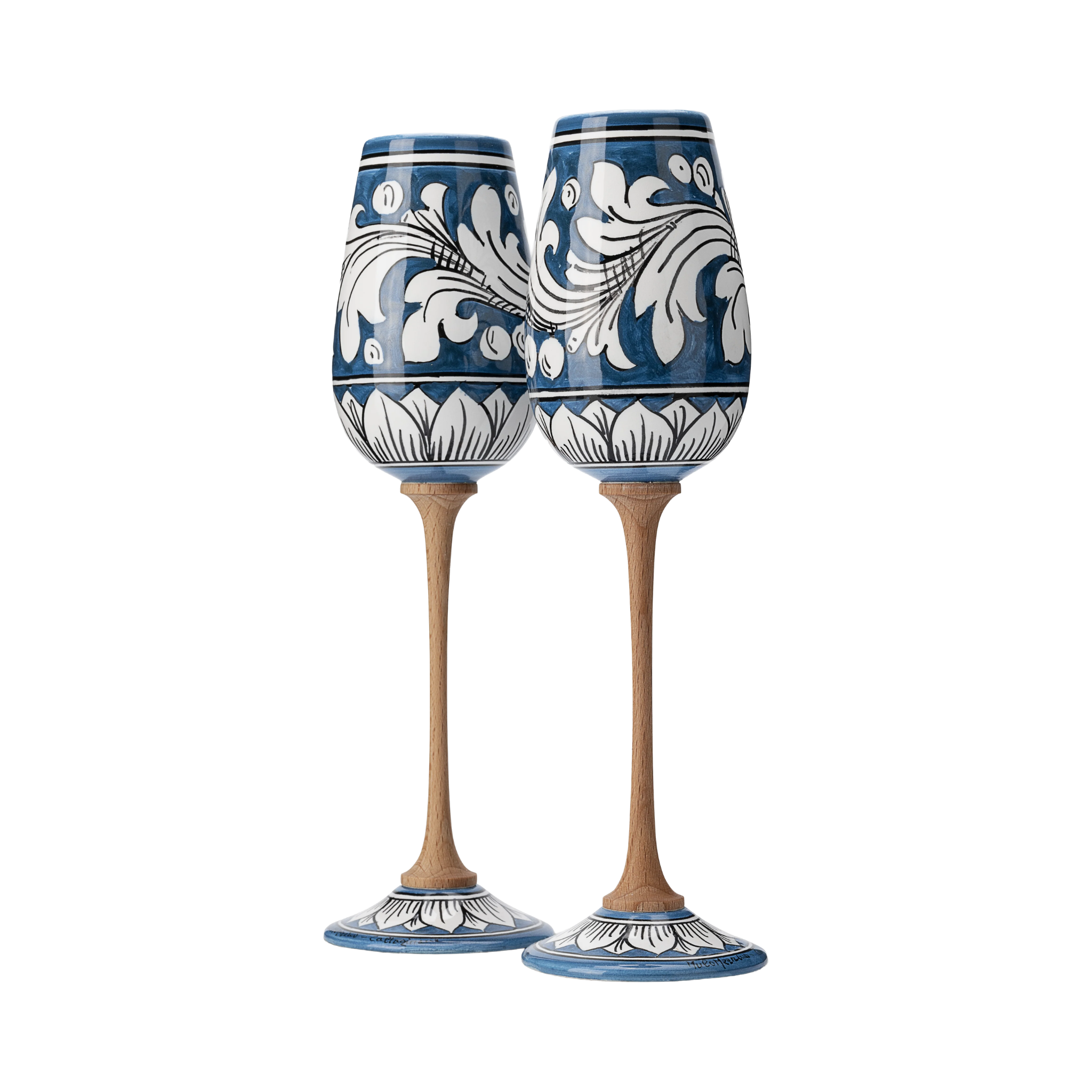 Flute in ceramica – Ornato Blu