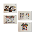 Set di 4 Stampe Illustrate – Collezione Mori