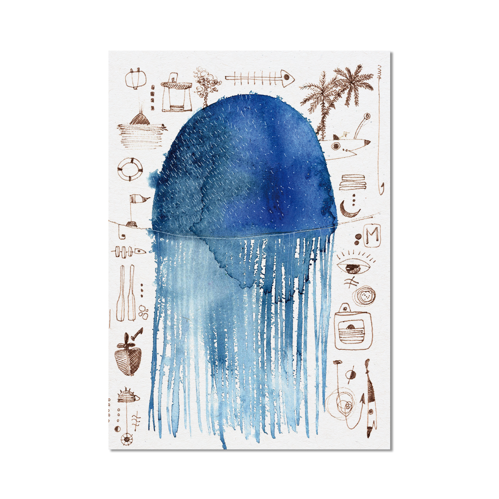 Stampa Illustrata – Collezione Mare – Medusa