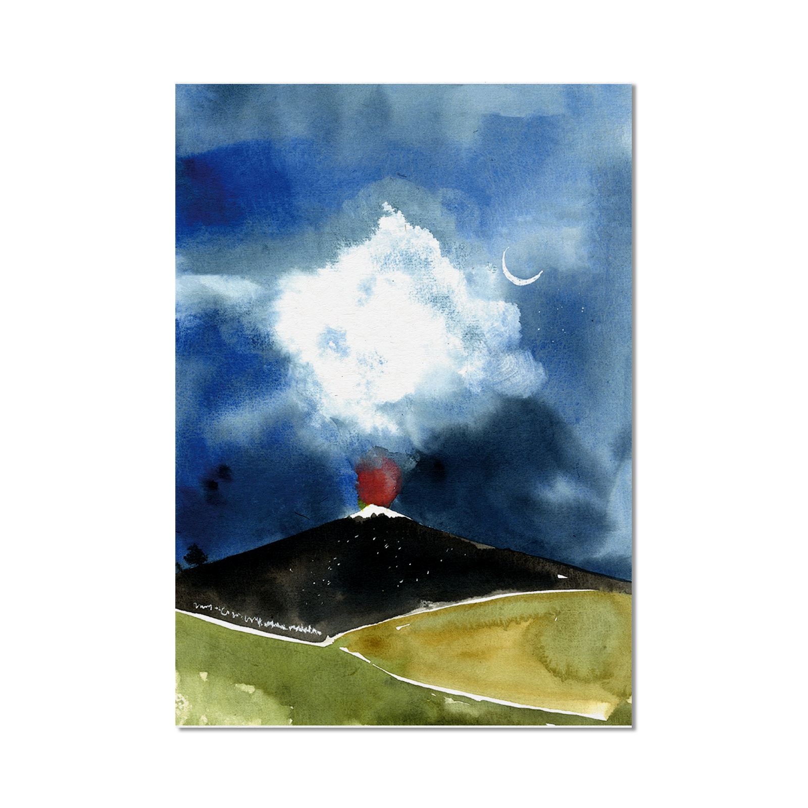 Stampa Illustrata – Collezione Vulcani – Etna