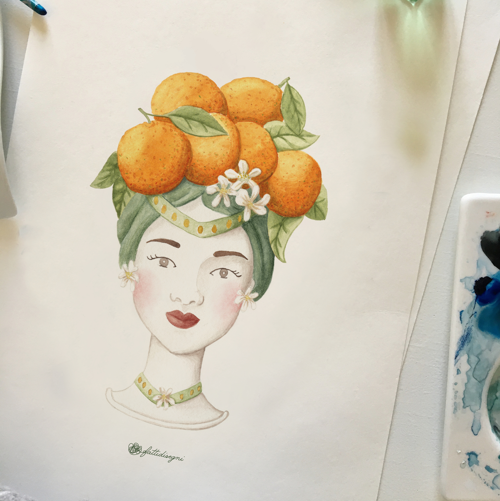 Stampa Illustrata – Moro Donna Arance