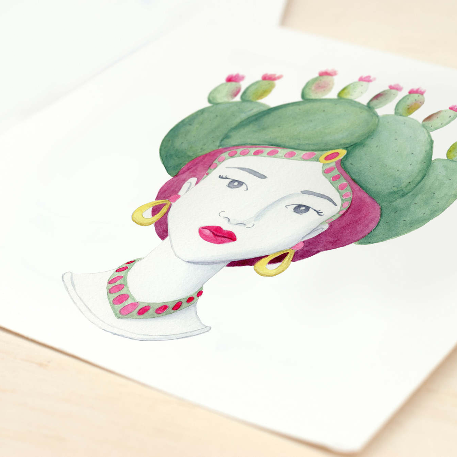 Stampa Illustrata – Moro Donna Fico D’India